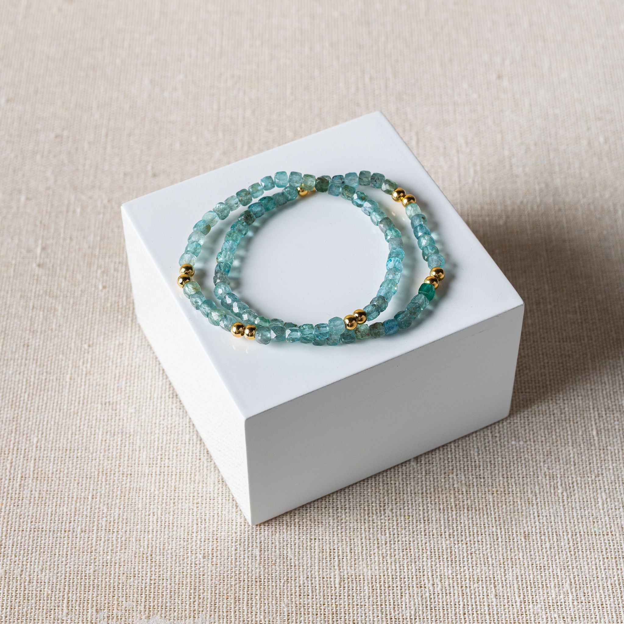 Gemstone & Gold Beaded Bracelet