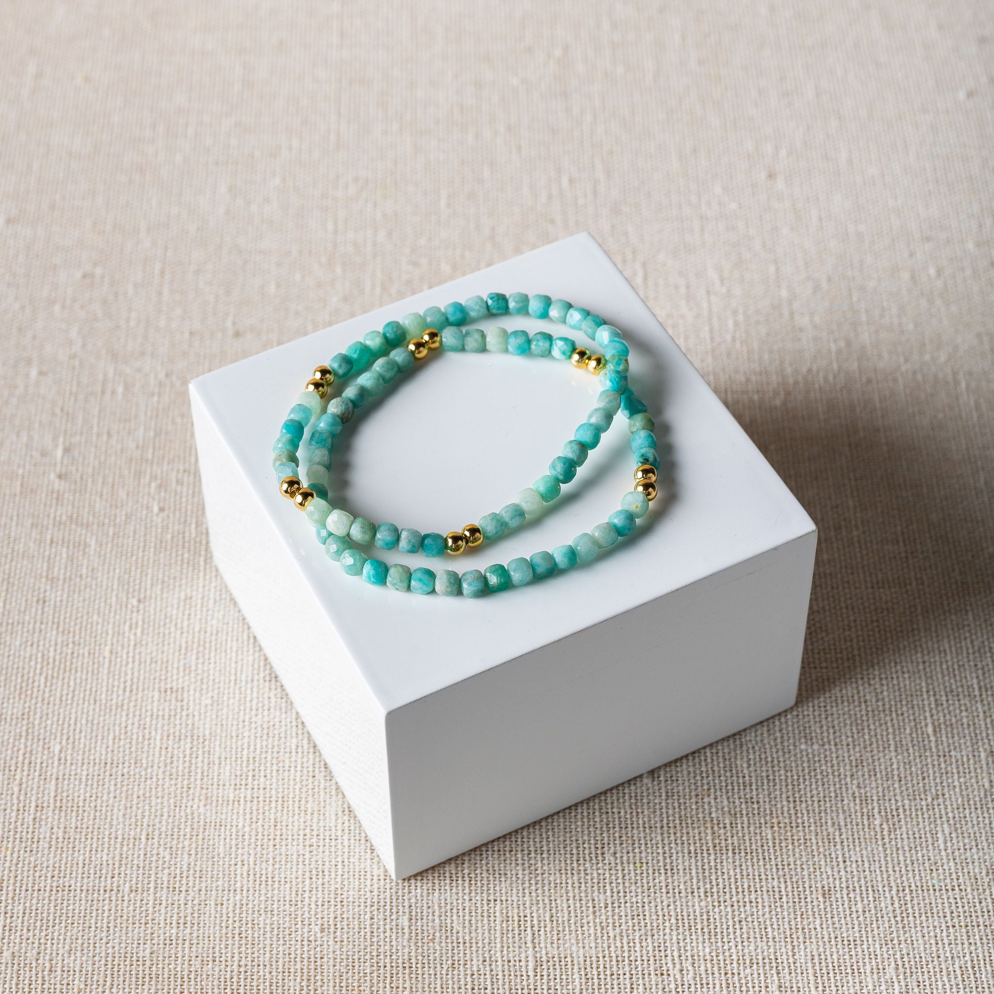 Gemstone & Gold Beaded Bracelet